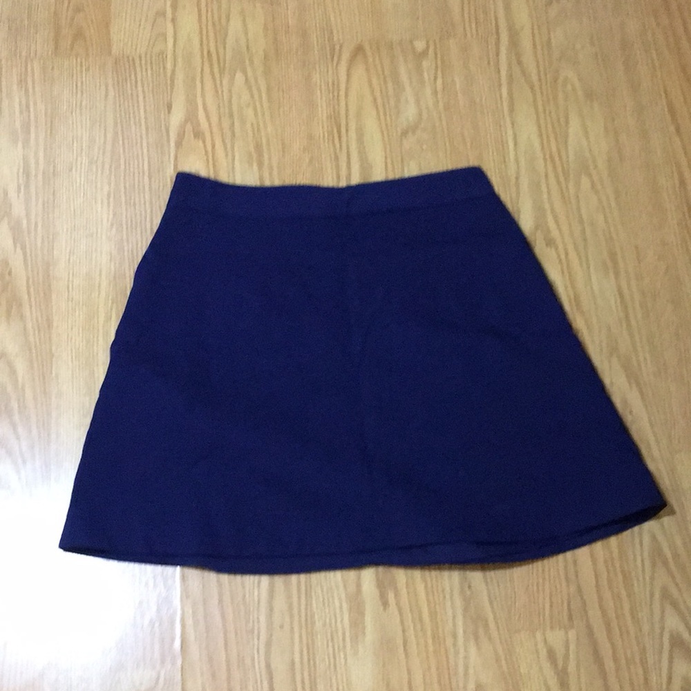 Navy blue skater skirt fully lined with pockets